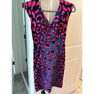 NWOT Samantha Sung leopard printed mid dress, $898